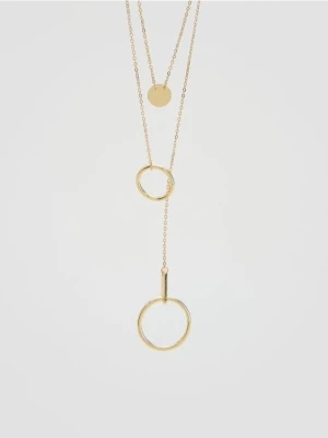Reserved - Zestaw naszyjników z zawieszkami - złoty