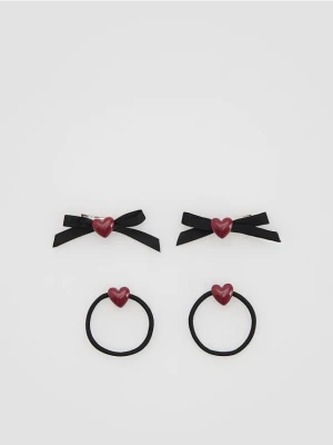 Reserved - Zestaw ozdób do włosów 4 pack - czerwony