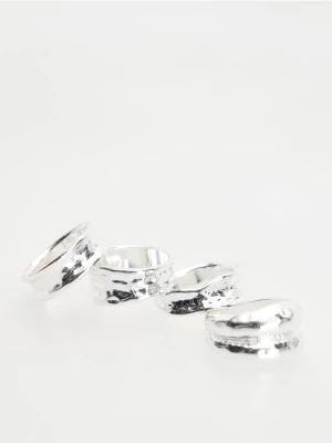 Reserved - Zestaw posrebrzanych pierścionków - srebrny