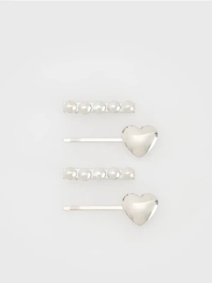 Reserved - Zestaw spinek i wsuwek do włosów - jasnoszary