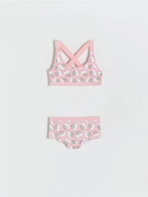 Reserved - Zestaw top i majtki Pusheen - różowy