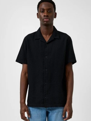 Resort Fit: Koszula Seersucker QS czarny