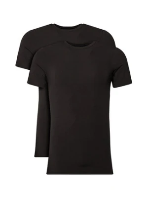 Resteröds Komplet 2 t-shirtów 27040 2 Czarny Slim Fit