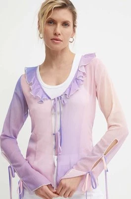 Résumé bluzka AishaRS Blouse damska kolor fioletowy wzorzysta 20731129 Resume