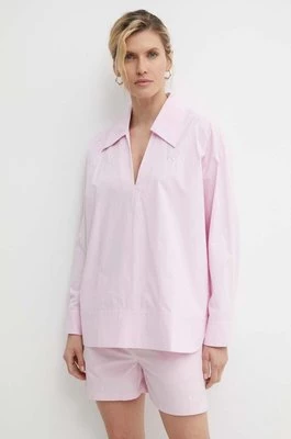 Résumé bluzka bawełniana VictoriaRS Shirt damska kolor różowy gładka 19610951 Resume