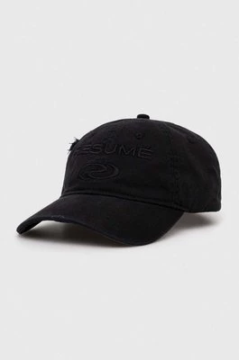 Résumé czapka z daszkiem bawełniana kolor czarny z aplikacją Resume