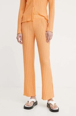 Résumé spodnie AllegraRS Pant damskie kolor pomarańczowy proste high waist 20461120 Resume