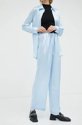 Résumé spodnie damskie kolor niebieski szerokie high waist Resume