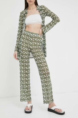 Résumé spodnie damskie kolor zielony proste high waist Resume