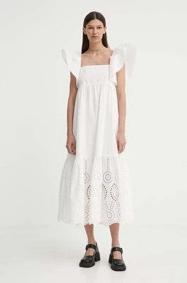 Résumé sukienka bawełniana BeniseRS Dress kolor biały midi rozkloszowana 122051192 Resume