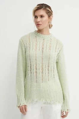 Résumé sweter z domieszką wełny AnnoraRS Knit Pullover damski kolor zielony 20321113 Resume