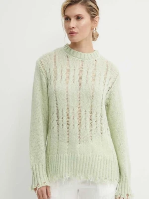 Résumé sweter z domieszką wełny AnnoraRS Knit Pullover damski kolor zielony 20321113 Resume