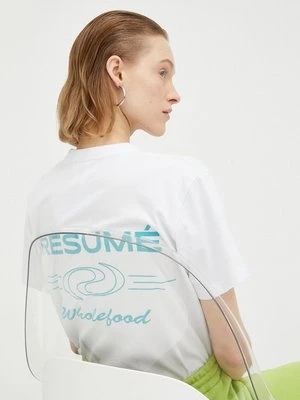 Résumé t-shirt bawełniany kolor biały Resume