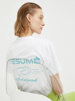 Résumé t-shirt bawełniany kolor biały Resume