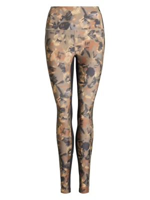Rethinkit Legginsy sportowe "Beth" w kolorze jasnobrązowo-beżowym rozmiar: M