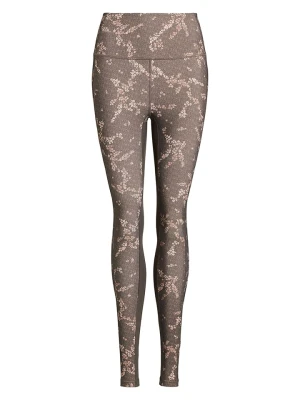 Rethinkit Legginsy sportowe "Beth" w kolorze szarobrązowym rozmiar: S