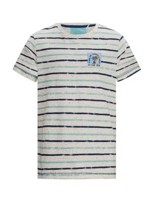 Retour Koszulka "Remy" w kolorze kremowo-niebieskim rozmiar: 158/164