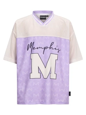 Retour Koszulka w kolorze beżowo-fioletowym rozmiar: 170/176