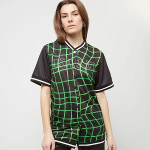 Retro Block Baseball Shirt, markiKarl Kani, Koszule, w kolorze zielony, rozmiar: