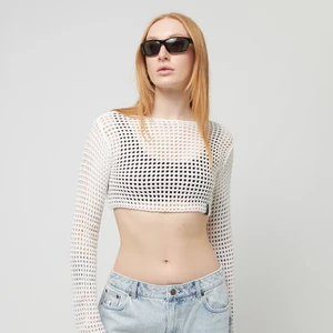 Retro Crochet Crop Ls white, marki Karl KaniApparel, w kolorze Biały, rozmiar