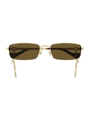 Retro okulary przeciwsłoneczne z łańcuchem Gucci