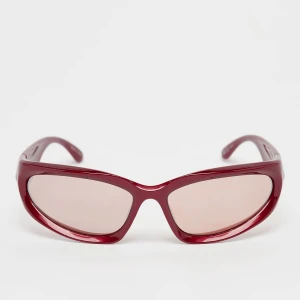 Retro Oval Shaped Sunglasses Karl Kani czerwony