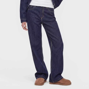 Retro Pinstripe Jeans Karl Kani niebieski