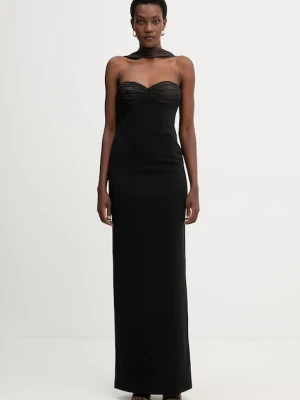 Retrofete sukienka Daufine kolor czarny maxi dopasowana R-FW25-11888-17