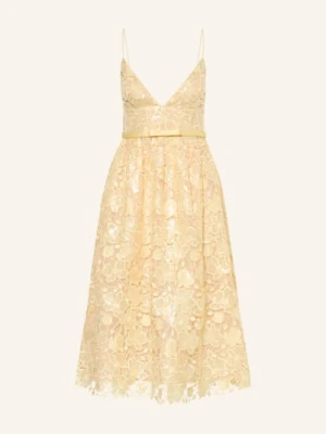 Retrofête Sukienka Koktajlowa Eulalia Z Koronki Ażurowanej Z Cekinami gelb RETROFÊTE