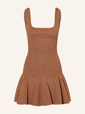 Retrofête Sukienka Koktajlowa Matson Z Błyszczącą Przędzą braun RETROFÊTE