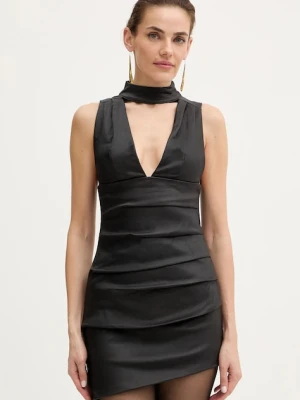 Retrofete sukienka Sarina kolor czarny mini dopasowana R-FW25-12039-17