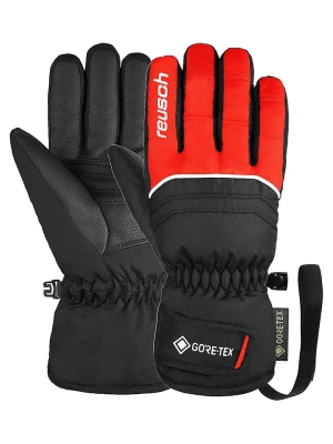 Reusch Rękawiczki funkcyjne "Teddy GORE-TEX" w kolorze czarno-czerwonym rozmiar: 5,5