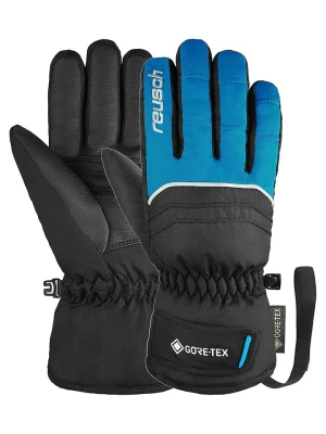 Reusch Rękawiczki funkcyjne "Teddy GORE-TEX" w kolorze czarno-niebieskim rozmiar: 4,5