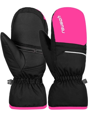 Reusch Rękawiczki narciarskie "Alan Junior Mitten" w kolorze różowo-czarnym rozmiar: 3