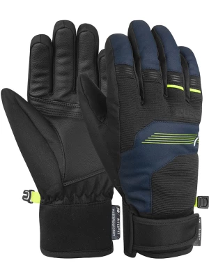 Reusch Rękawiczki narciarskie "Benji R-TEX® XT Junior" w kolorze czarno-granatowym rozmiar: 5