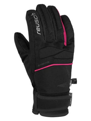 Reusch Rękawiczki narciarskie "Mikaela Shiffrin R-TEX® XT" w kolorze czarno-różowym rozmiar: 4,5