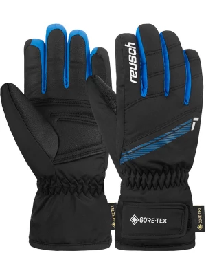 Reusch Rękawiczki narciarskie "Tommy GORE-TEX Junior" w kolorze czarno-niebieskim rozmiar: 4