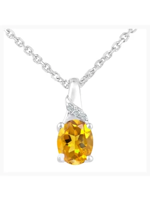 Revoni Złota zawieszka z diamentami i cytrynem rozmiar: onesize