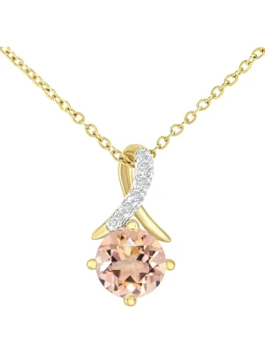 Revoni Złota zawieszka z diamentami i morganitem rozmiar: onesize