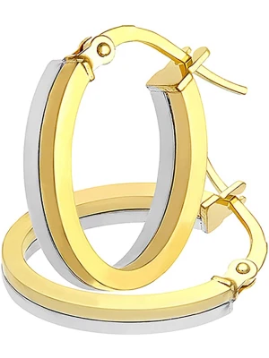 Revoni Złote kolczyki-kreole rozmiar: onesize