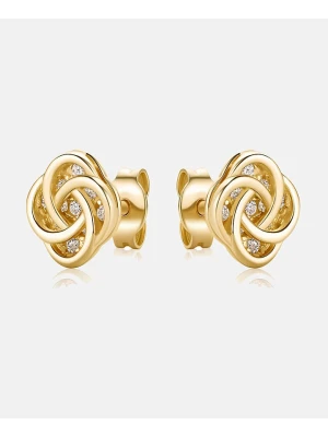 Revoni Złote kolczyki-wkrętki z cyrkoniami rozmiar: onesize