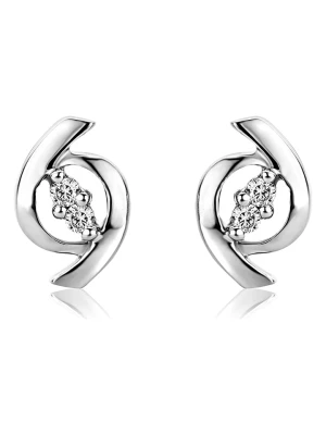 Revoni Złote kolczyki-wkrętki z diamentami rozmiar: onesize