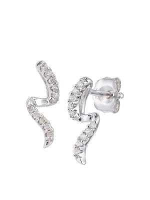 Revoni Złote kolczyki-wkrętki z diamentami rozmiar: onesize