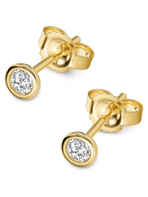 Revoni Złote kolczyki-wkrętki z diamentami rozmiar: onesize