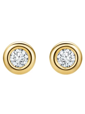 Revoni Złote kolczyki-wkrętki z diamentami rozmiar: onesize