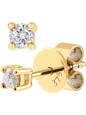 Revoni Złote kolczyki-wkrętki z diamentami rozmiar: onesize