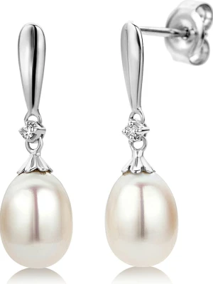 Revoni Złote kolczyki-wkrętki z perłami rozmiar: onesize