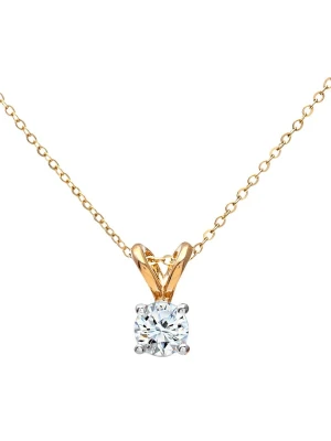 Revoni Złoty naszyjnik z diamentową zawieszką - dł. 46 cm rozmiar: onesize