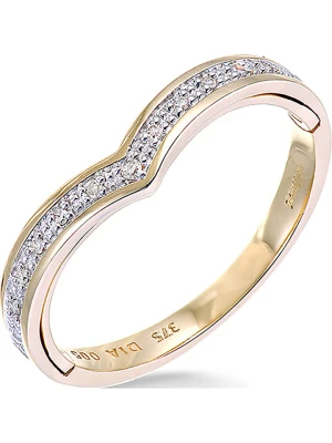 Revoni Złoty pierścionek z diamentami rozmiar: 53