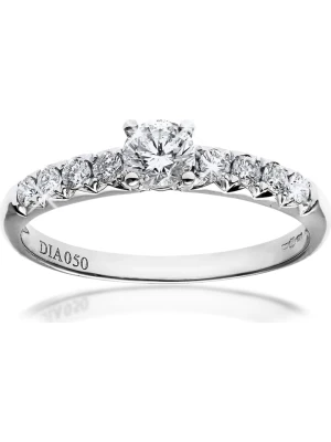 Revoni Złoty pierścionek z diamentami rozmiar: 53